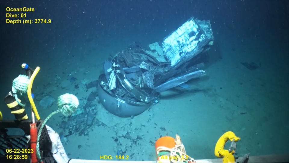 Wreckage of the Titan submersible