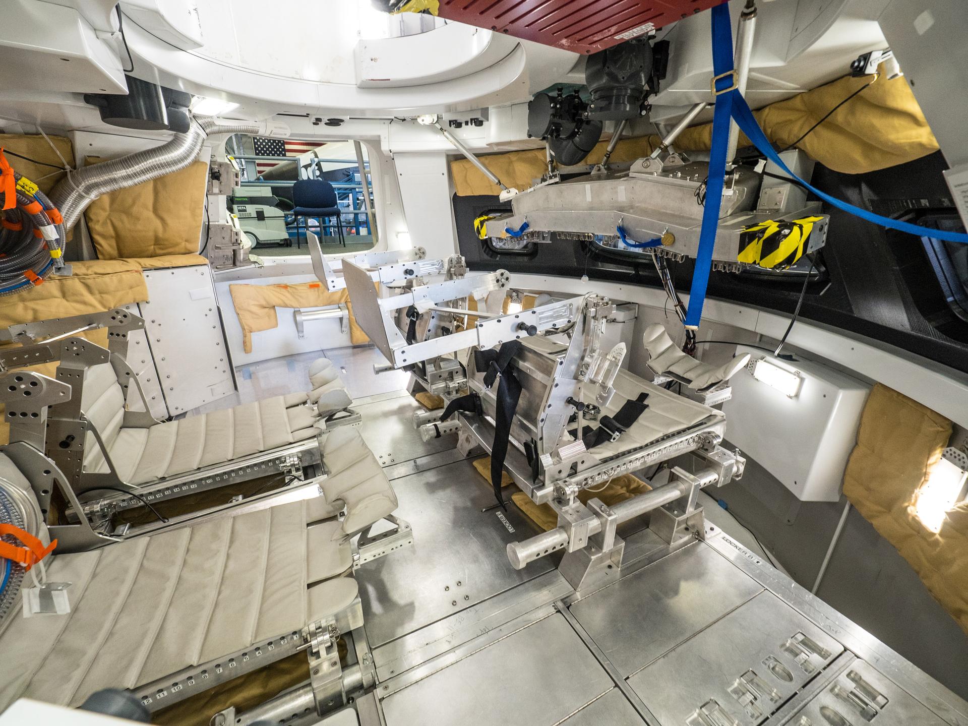 Inside the Artemis 2 capsule